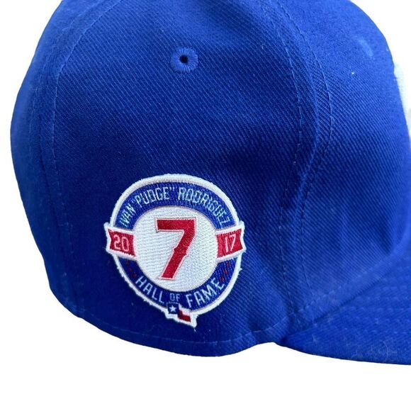 Texas Rangers New Era Hat 2017 Pudge‎ Rodriguez HOF Induction Patch 7 1/8 Rare - Picture 5 of 7